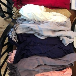 16 assorted pashmina scarves - perfect for a wedding